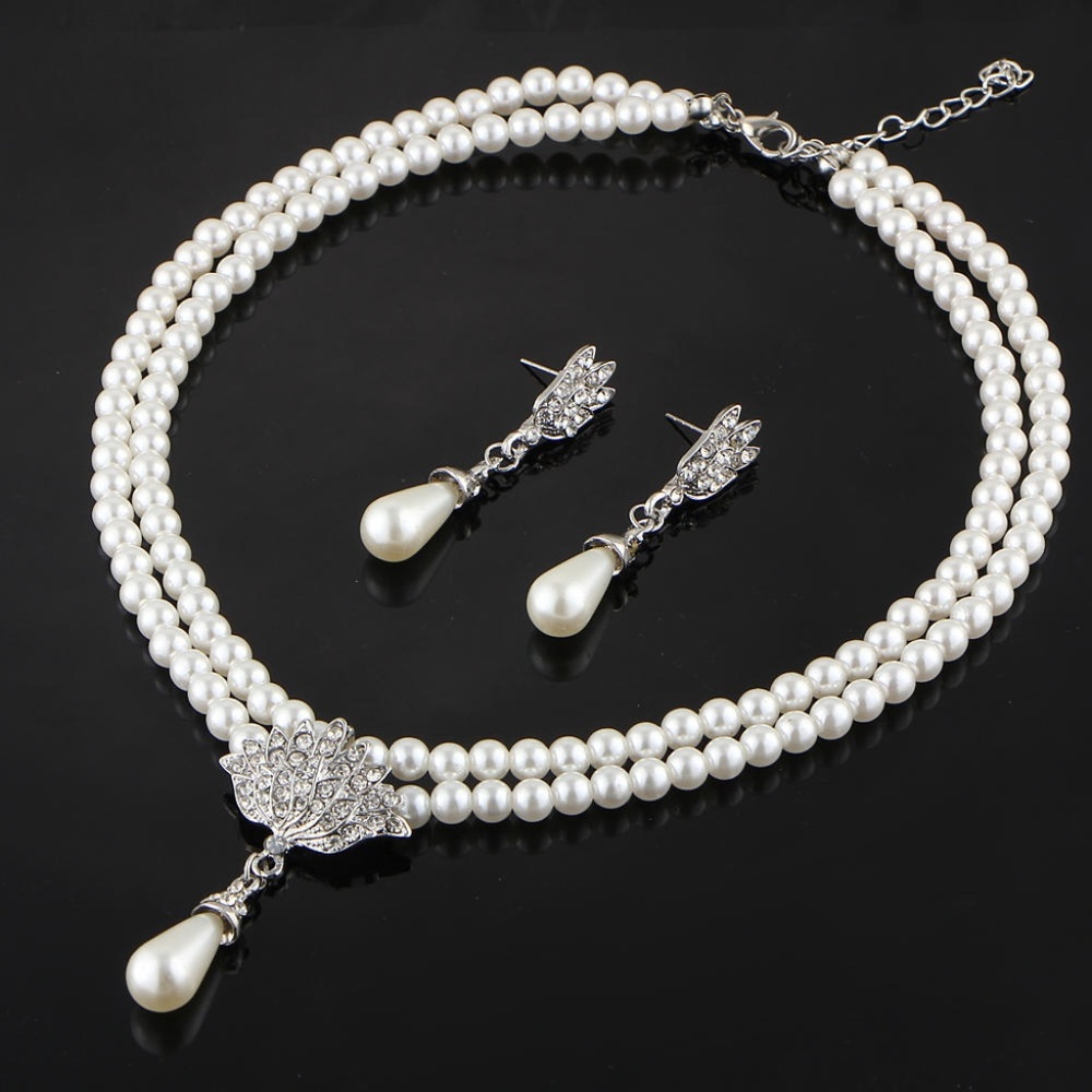 NWT Pearl Necklace and Earring Set